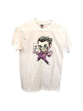 Size small Gilda tee shirt- Joker Patch Heat Transfer Graphic Applique